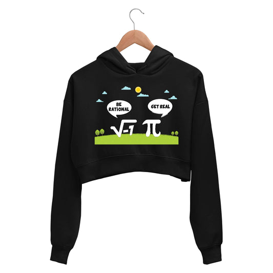 printed be rational crop hoodie hooded sweatshirt upper winterwear printed graphic stylish buy online india the banyan tee tbt men women girls boys unisex black