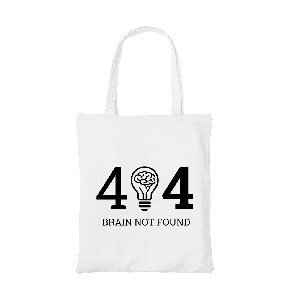 printed error 404 tote bag cotton printed printed graphic stylish buy online united states usa the banyan tee tbt men women girls boys unisex