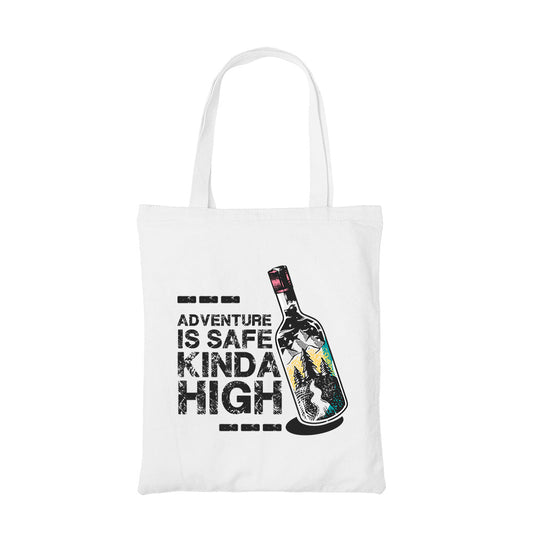 printed safe kinda high tote bag cotton printed printed graphic stylish buy online united states usa the banyan tee tbt men women girls boys unisex