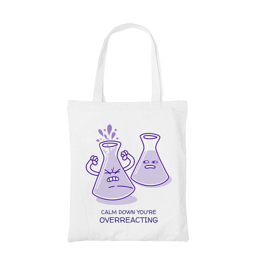 printed overreacting tote bag cotton printed printed graphic stylish buy online united states usa the banyan tee tbt men women girls boys unisex