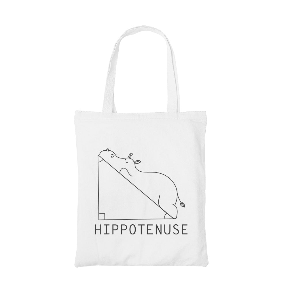 printed hippotenuse tote bag cotton printed printed graphic stylish buy online united states usa the banyan tee tbt men women girls boys unisex