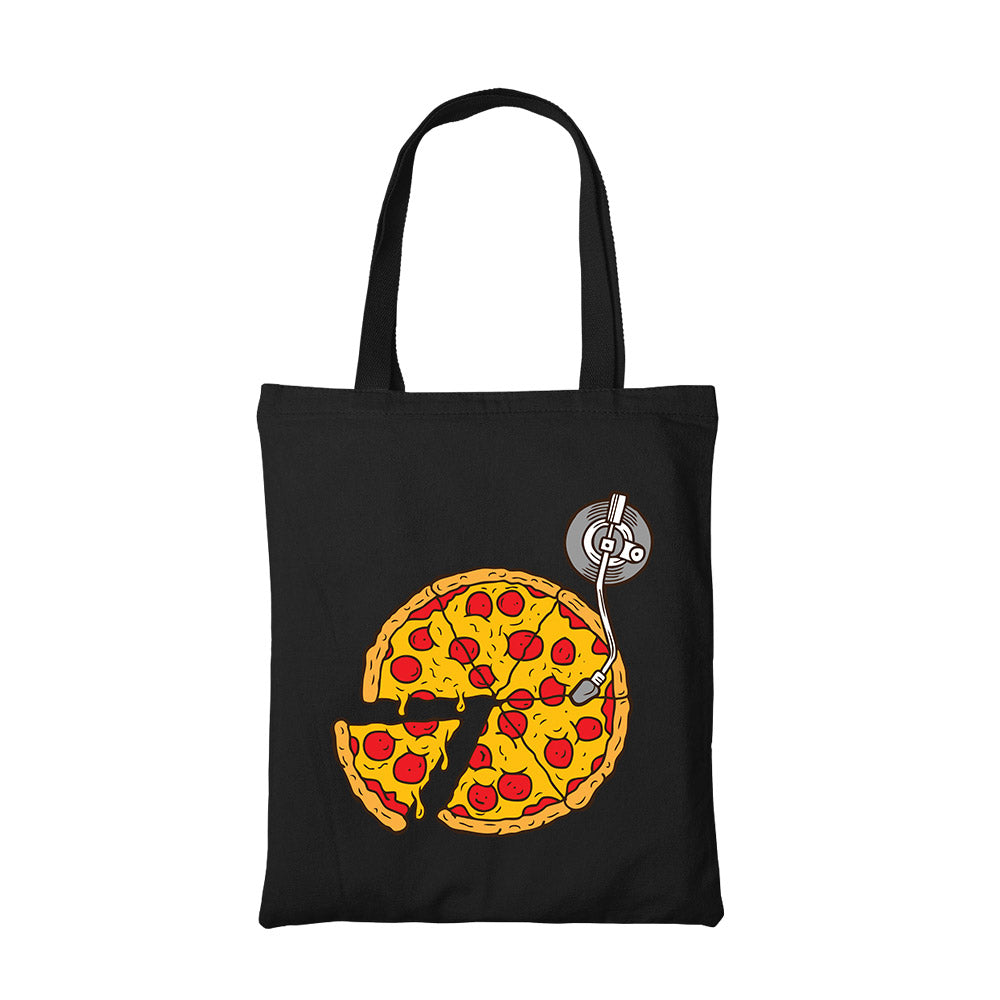 printed musical slice tote bag cotton printed printed graphic stylish buy online united states usa the banyan tee tbt men women girls boys unisex