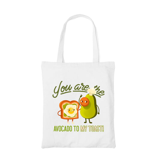 printed avocado to my toast tote bag cotton printed printed graphic stylish buy online united states usa the banyan tee tbt men women girls boys unisex
