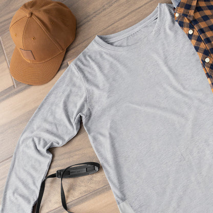 Grey Melange Full Sleeves T shirt