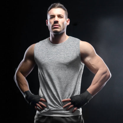 grey gym vest grey melange sleeveless tshirts by the banyan tee cheap gym t shirts united states of america usa vests for men