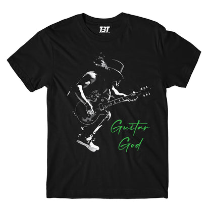 guns n' roses guitar god - slash t-shirt music band buy online united states of america usa the banyan tee tbt men women girls boys unisex black
