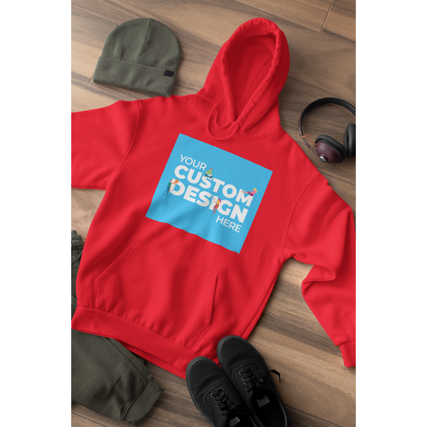 customized personalized gifts products hoodie hooded sweatshirt customizable custom red