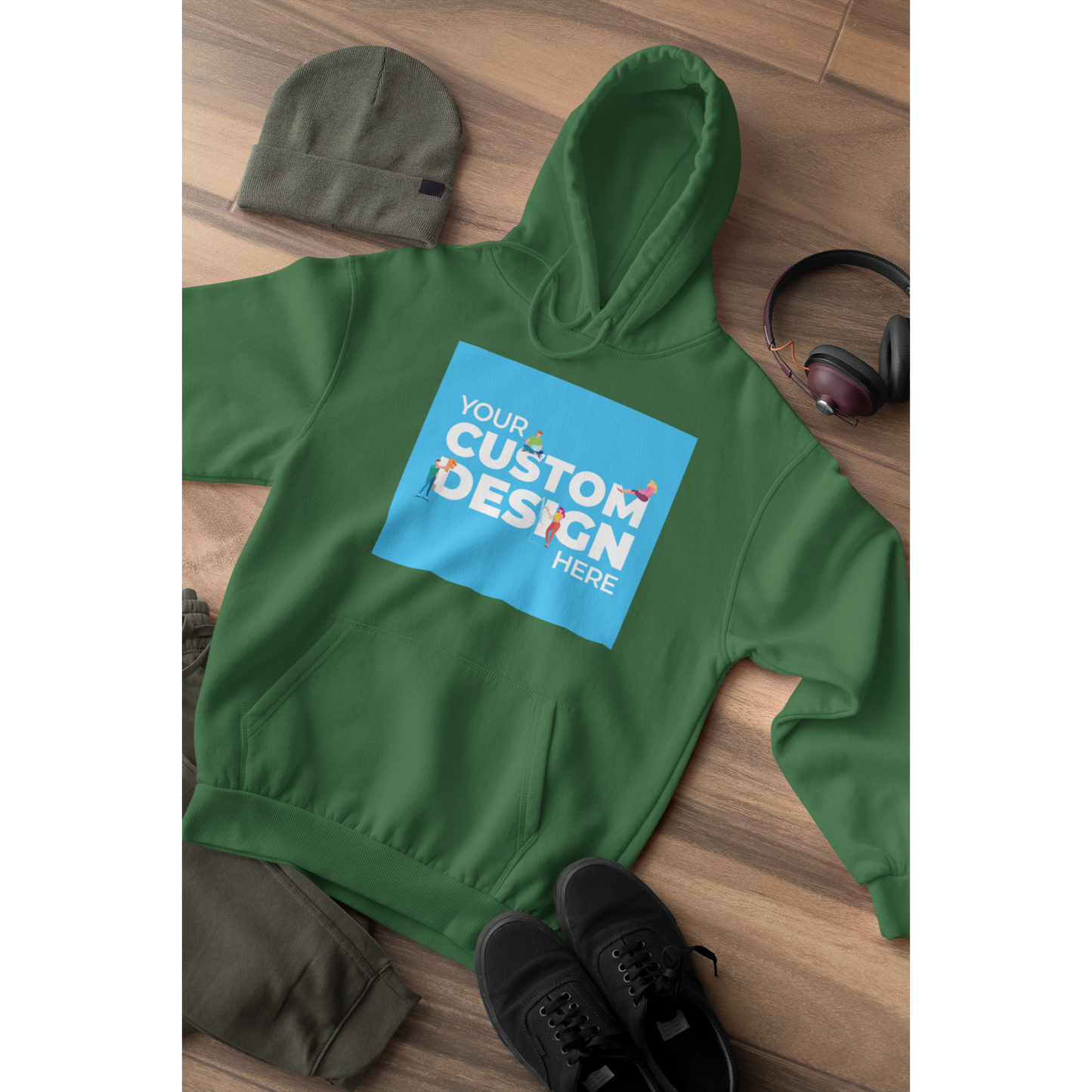customized personalized gifts products hoodie hooded sweatshirt customizable custom green
