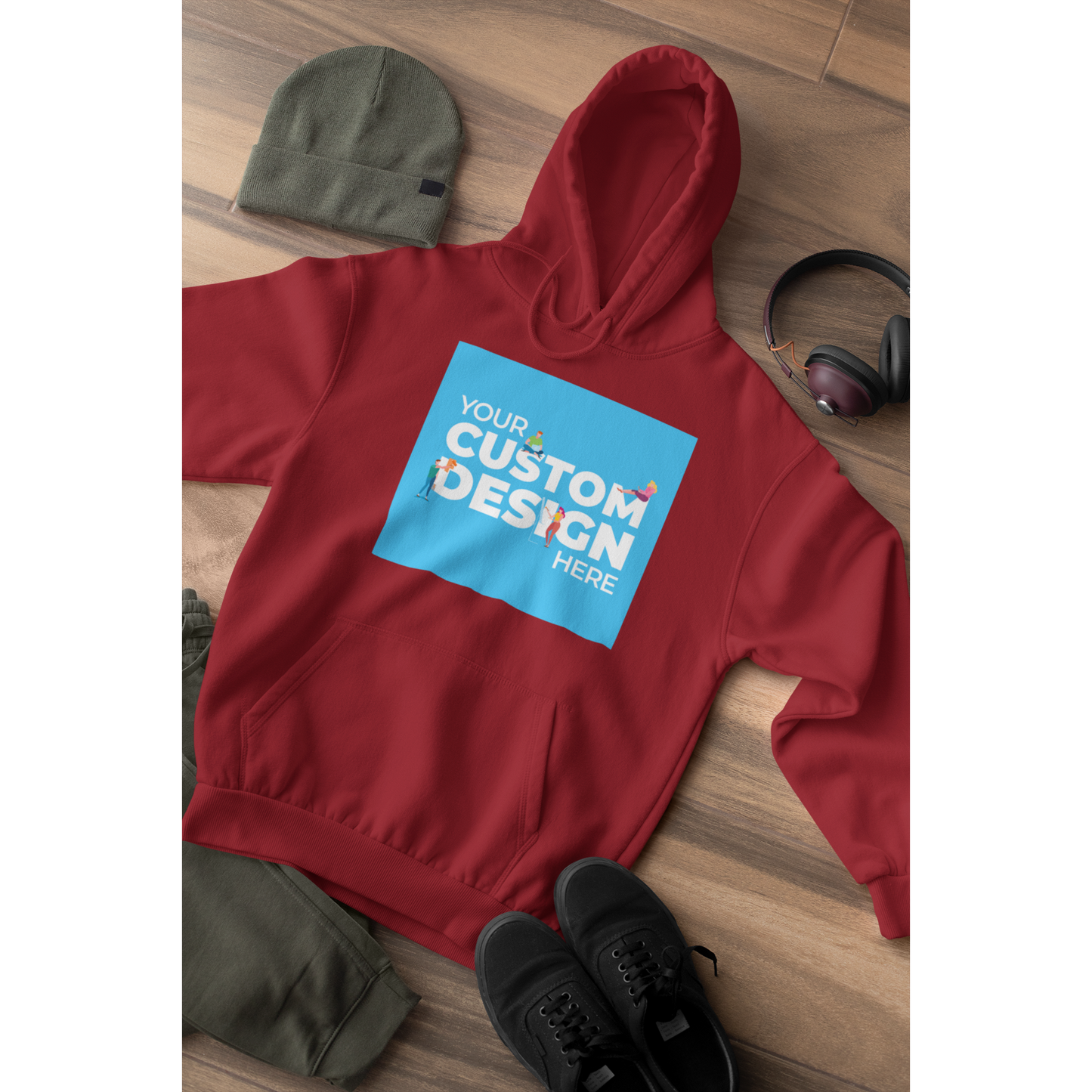 customized personalized gifts products hoodie hooded sweatshirt customizable custom maroon