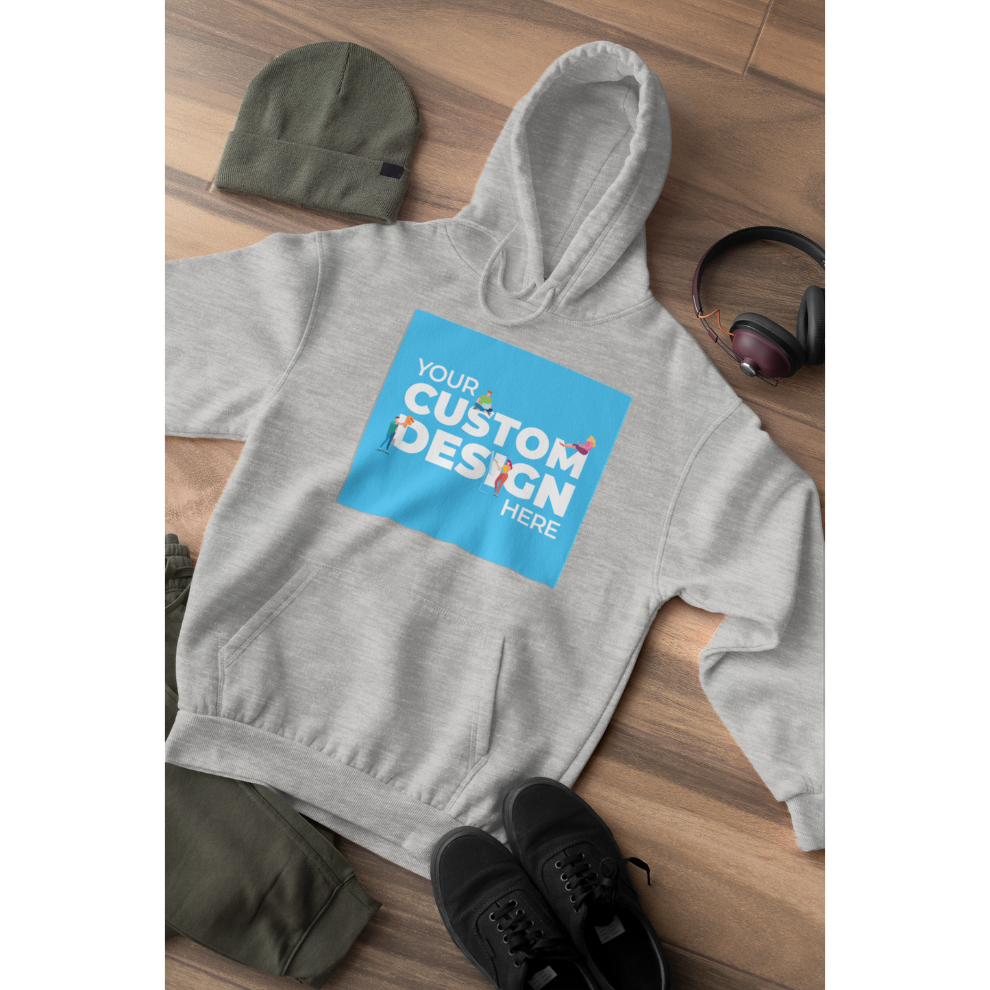 customized personalized gifts products hoodie hooded sweatshirt customizable custom grey gray