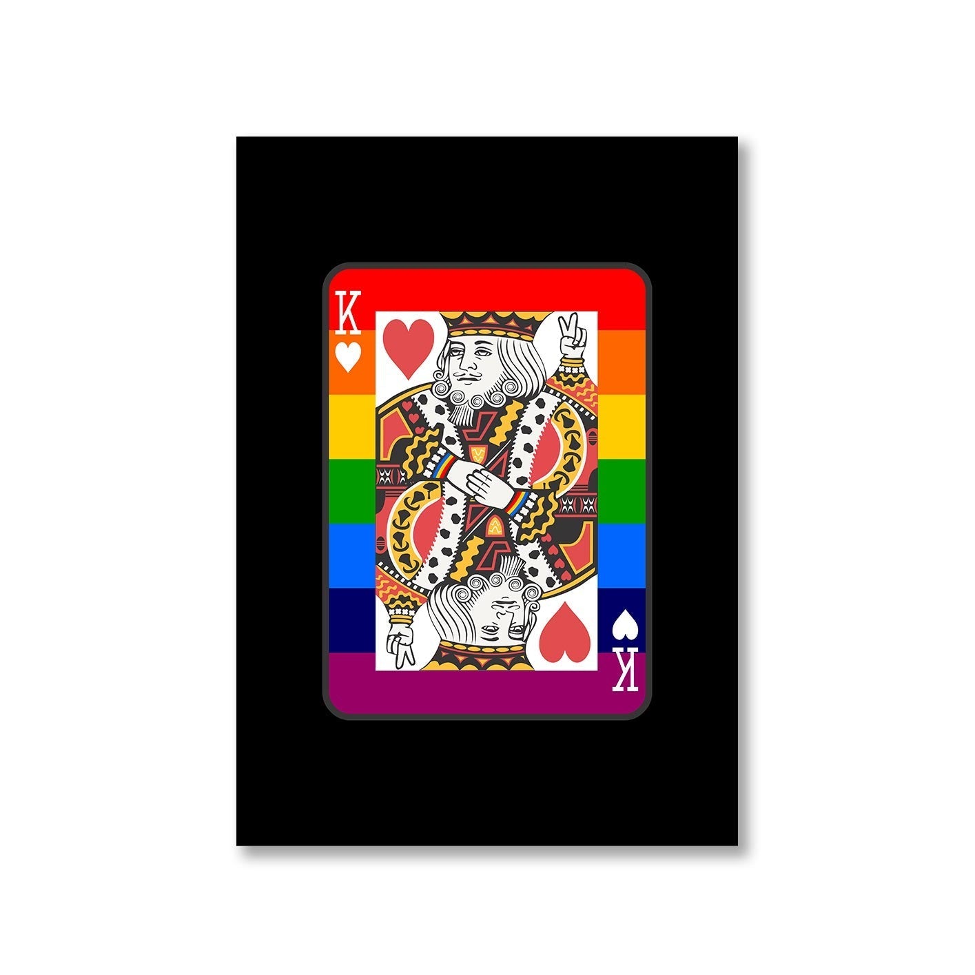 pride the king of hearts poster wall art buy online united states u s the banyan tee tbt a4 - lgbtqia+