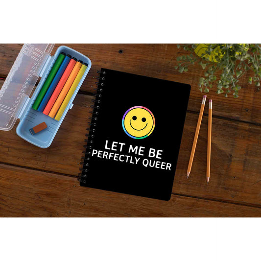 pride let me be perfectly queer notebook notepad diary buy online united states u s the banyan tee tbt unruled - lgbtqia+