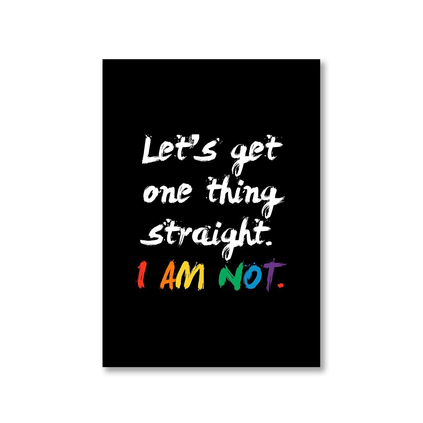 pride let's get one thing straight poster wall art buy online united states u s the banyan tee tbt a4 - lgbtqia+