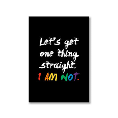 pride let's get one thing straight poster wall art buy online united states u s the banyan tee tbt a4 - lgbtqia+