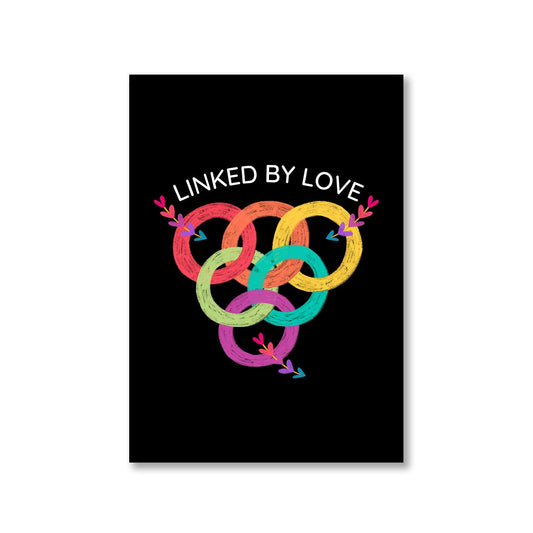 pride linked by love poster wall art buy online united states u s the banyan tee tbt a4 - lgbtqia+