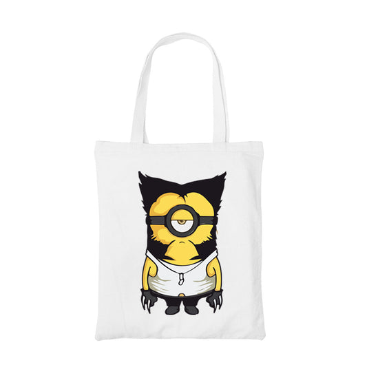 minions logans tiny sidekick tote bag hand printed cotton women men unisex