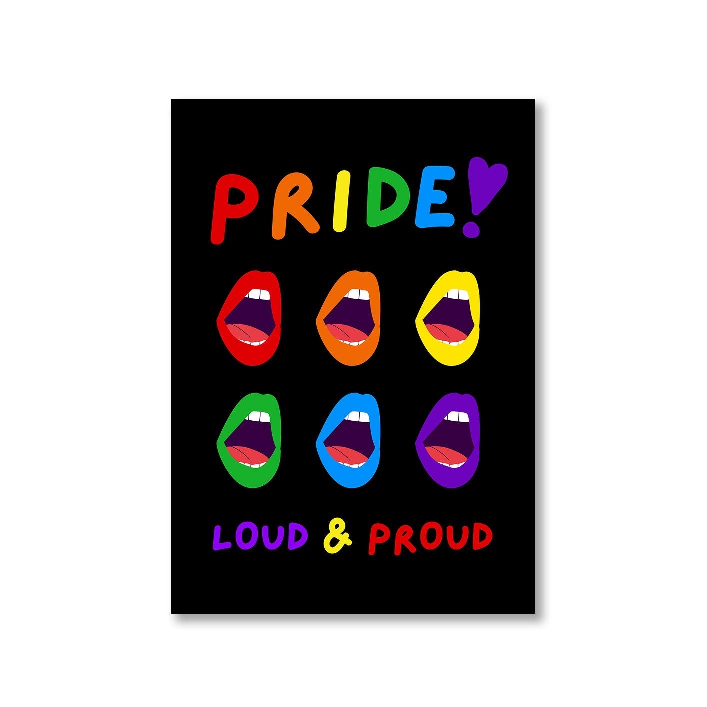 pride loud and proud poster wall art buy online united states u s the banyan tee tbt a4 - lgbtqia+