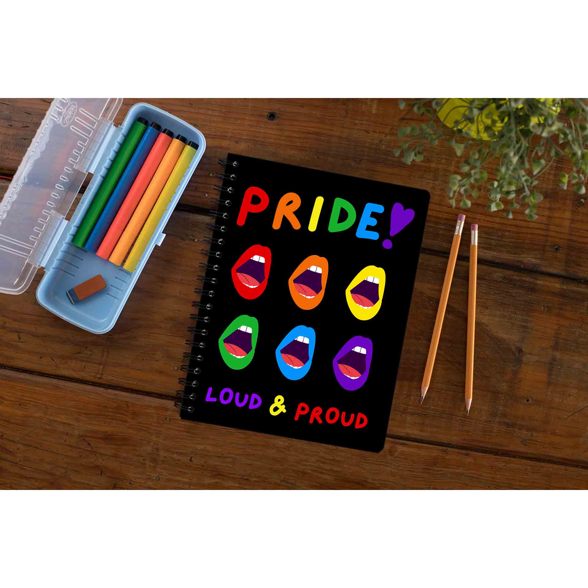 pride loud and proud notebook notepad diary buy online united states u s the banyan tee tbt unruled - lgbtqia+