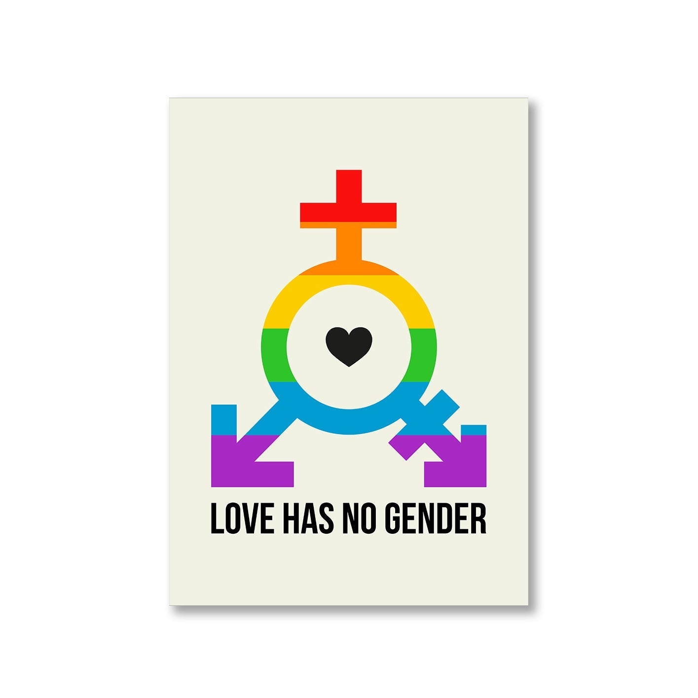 pride love has no gender poster wall art buy online united states u s the banyan tee tbt a4 - lgbtqia+