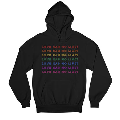 pride love has no limit hoodie hooded sweatshirt winterwear printed graphic stylish buy online united staes u s the banyan tee tbt men women girls boys unisex black - lgbtqia+