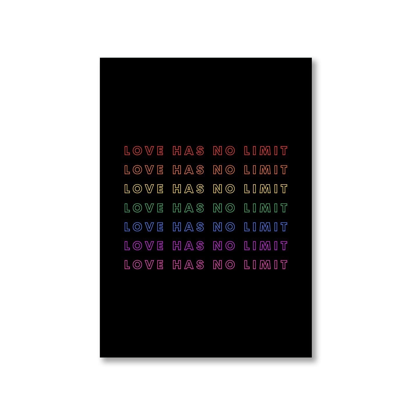 pride love has no limit poster wall art buy online united states u s the banyan tee tbt a4 - lgbtqia+