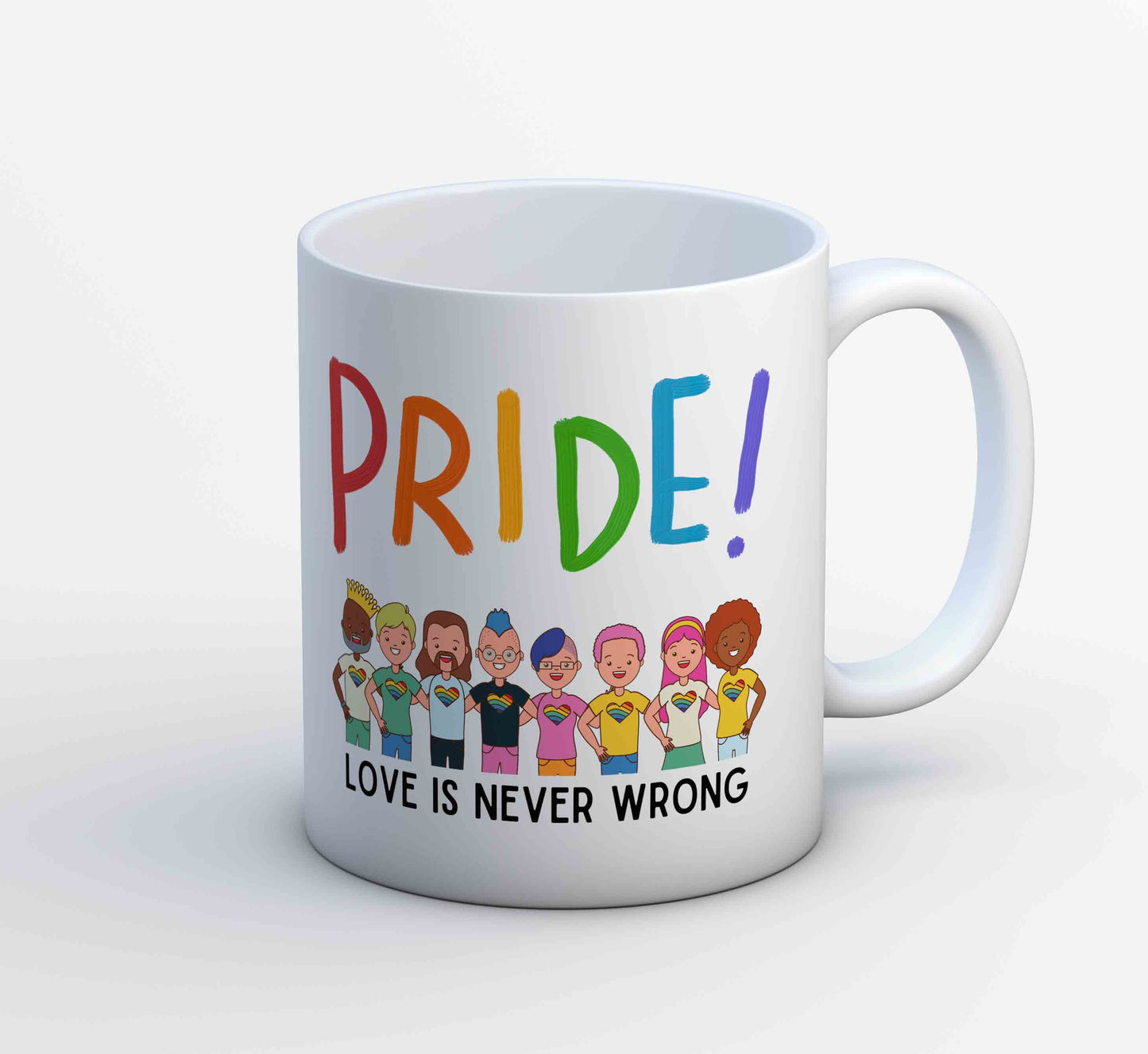 pride love is never wrong mug coffee ceramic printed graphic stylish buy online united states u s the banyan tee tbt men women girls boys unisex - lgbtqia+