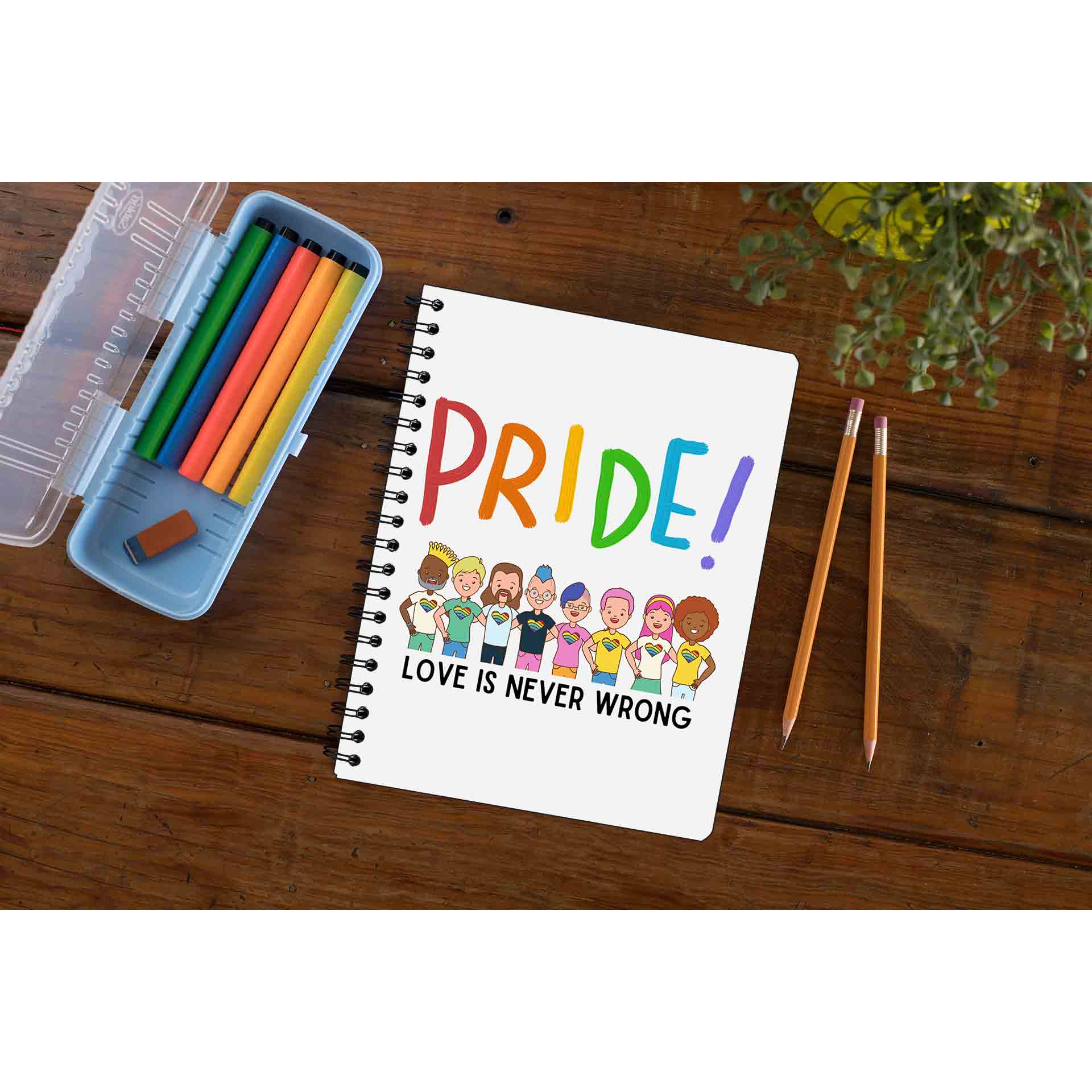 pride love is never wrong notebook notepad diary buy online united states u s the banyan tee tbt unruled - lgbtqia+