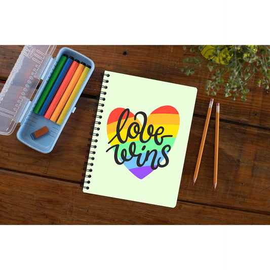 pride love wins notebook notepad diary buy online united states u s the banyan tee tbt unruled - lgbtqia+