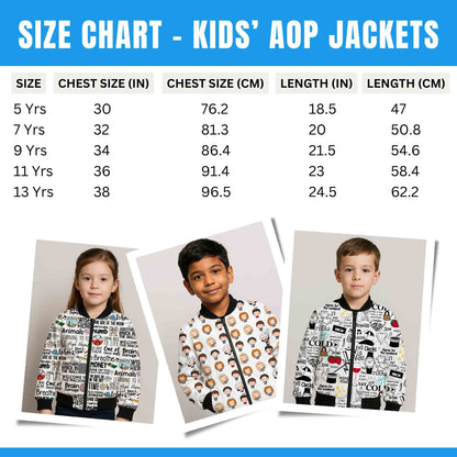 AOP Bomber Jacket - Smiley Faces
