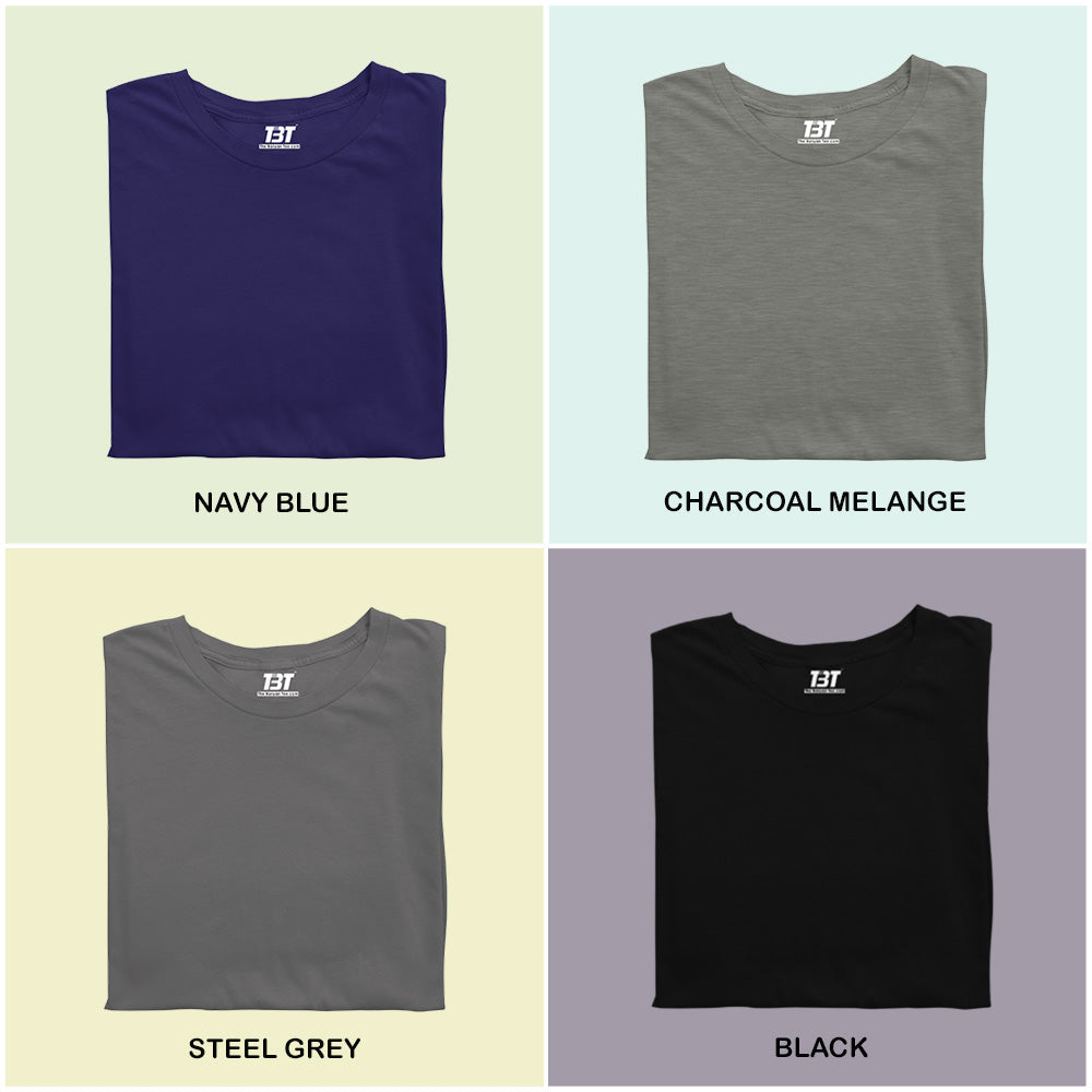 Mid Night Mix Combo Pack Of 4 Multicolor combo Premium cotton T-shirt unisex tees half sleeve crew neck regular fit T-shirt colors available  Navy Blue Charcoal Melange Steel Grey Black