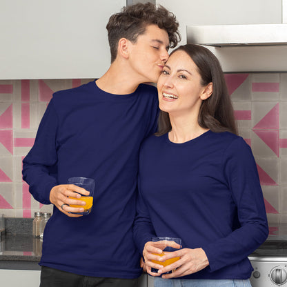 Navy Blue Full Sleeves T shirt