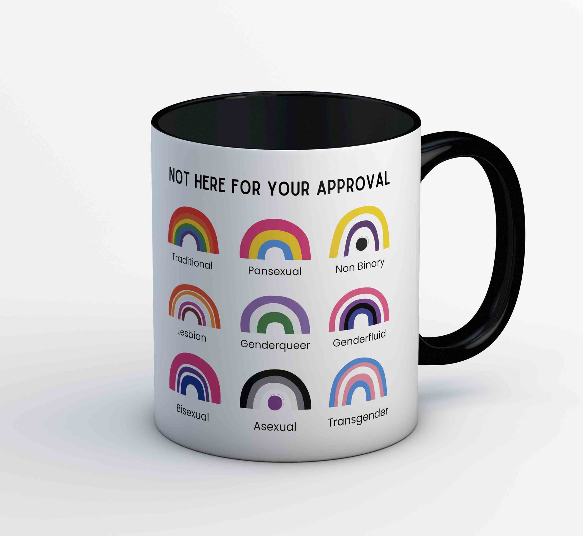 pride not here for your approval mug coffee ceramic printed graphic stylish buy online united states u s the banyan tee tbt men women girls boys unisex - lgbtqia+