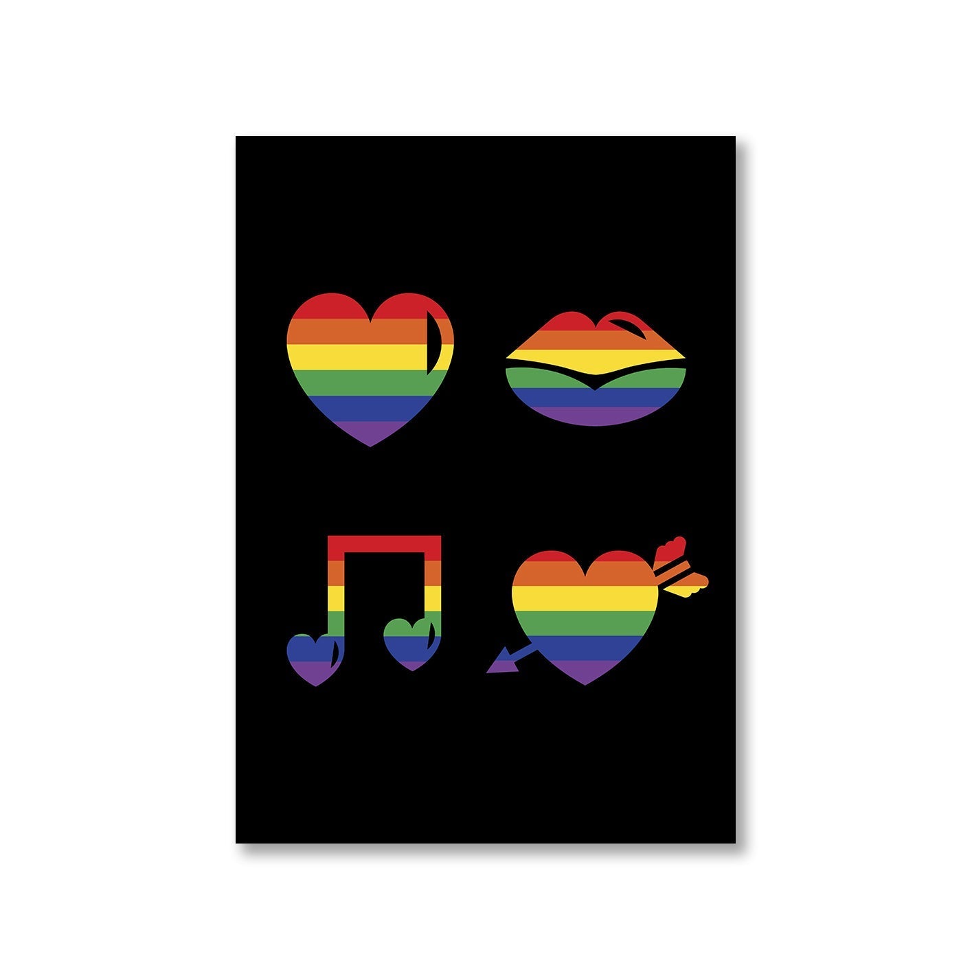 pride rainbow love poster wall art buy online united states u s the banyan tee tbt a4 - lgbtqia+