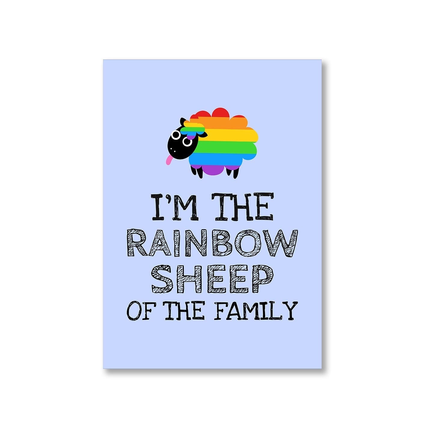 pride rainbow sheep of the family poster wall art buy online united states u s the banyan tee tbt a4 - lgbtqia+