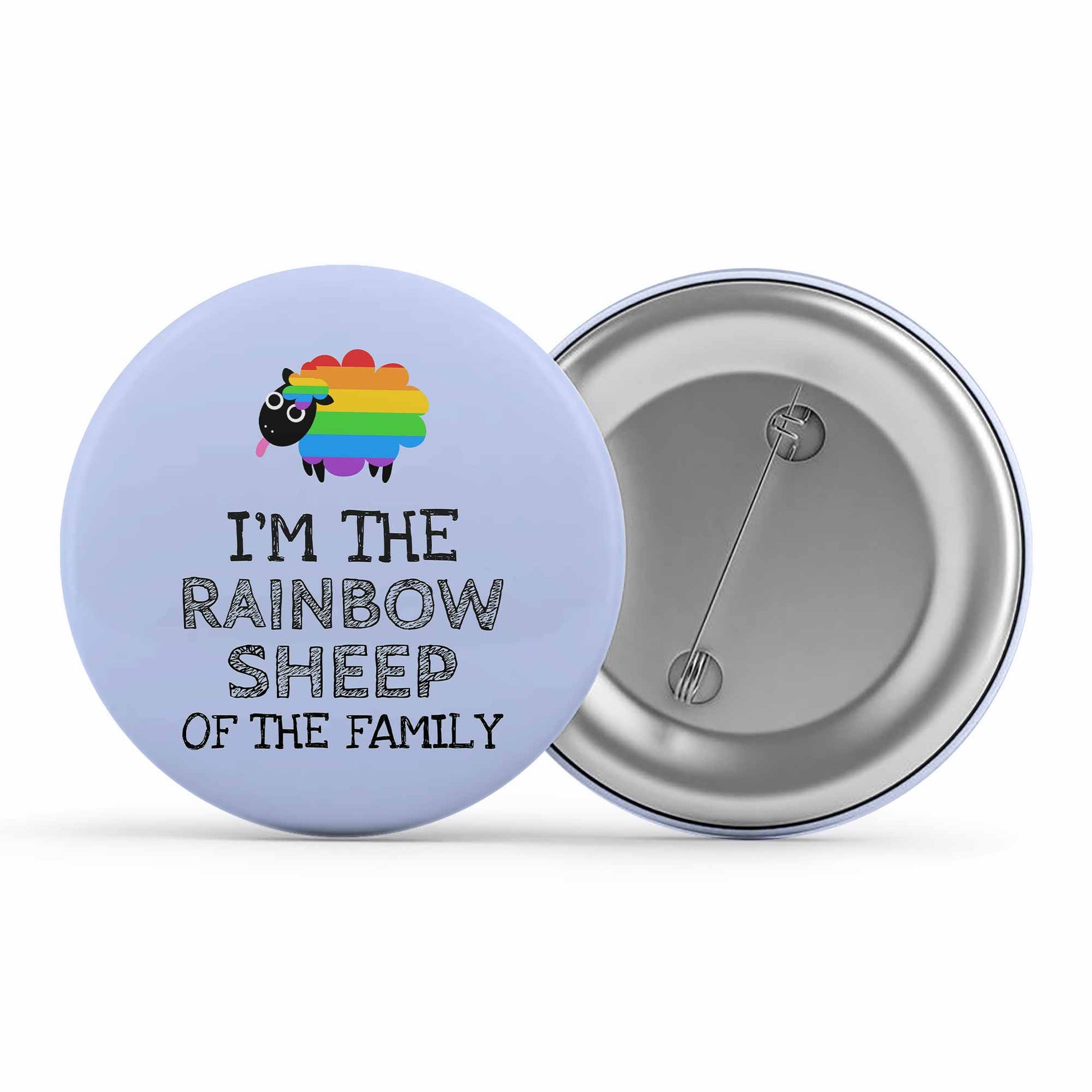 pride rainbow sheep of the family badge pin button printed graphic stylish buy online united states u s the banyan tee tbt men women girls boys unisex - lgbtqia+