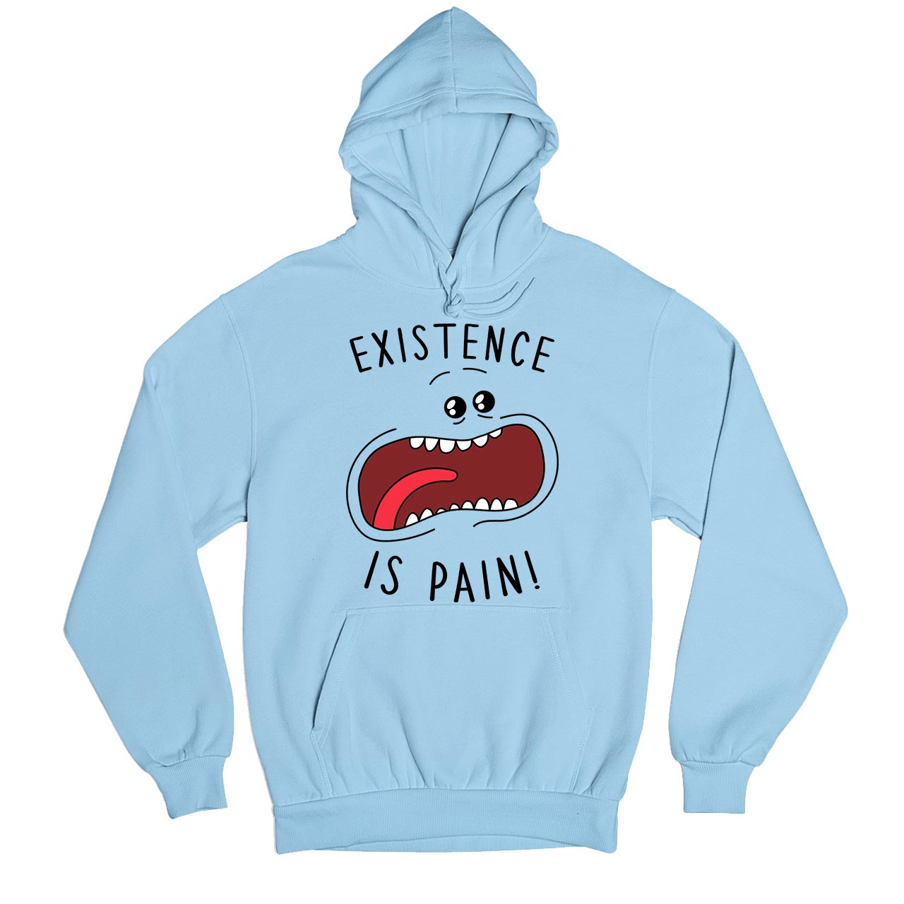 rick and morty existence is pain hoodie hooded sweatshirt winterwear buy online united states usa the banyan tee tbt men women girls boys unisex gray rick and morty online summer beth mr meeseeks jerry quote vector art clothing accessories merchandise