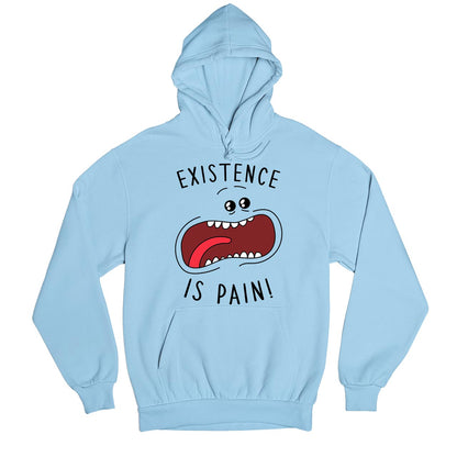 rick and morty existence is pain hoodie hooded sweatshirt winterwear buy online united states usa the banyan tee tbt men women girls boys unisex gray rick and morty online summer beth mr meeseeks jerry quote vector art clothing accessories merchandise