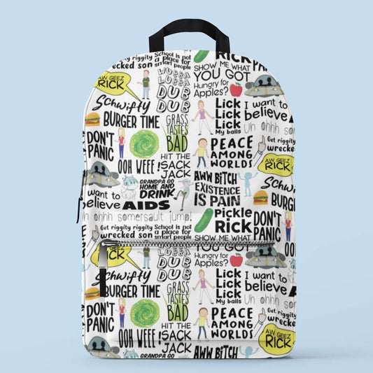 rick and morty best travel backpack rucksack for men women girls boys laptop united states us