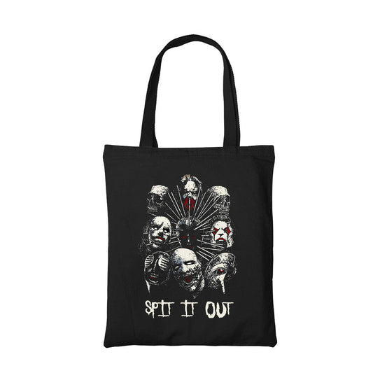 slipknot spit it out tote bag hand printed cotton women men unisex