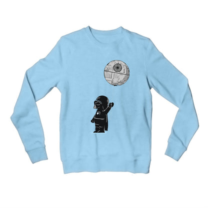 star wars darth's balloon sweatshirt upper winterwear tv & movies buy online united states usa the banyan tee tbt men women girls boys unisex gray