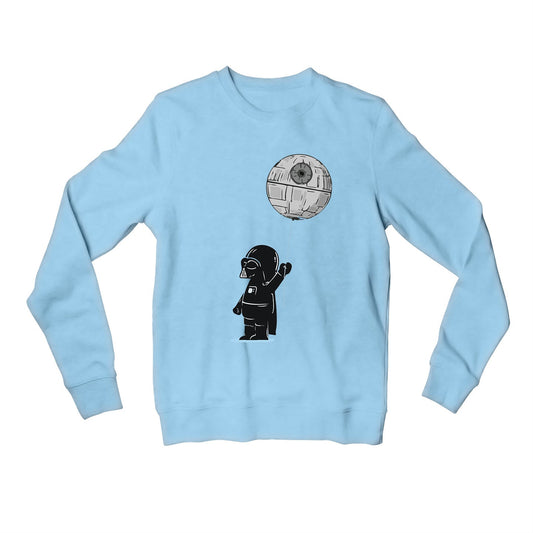star wars darth's balloon sweatshirt upper winterwear tv & movies buy online united states usa the banyan tee tbt men women girls boys unisex gray