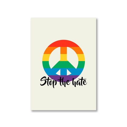 pride stop the hate poster wall art buy online united states u s the banyan tee tbt a4 - lgbtqia+