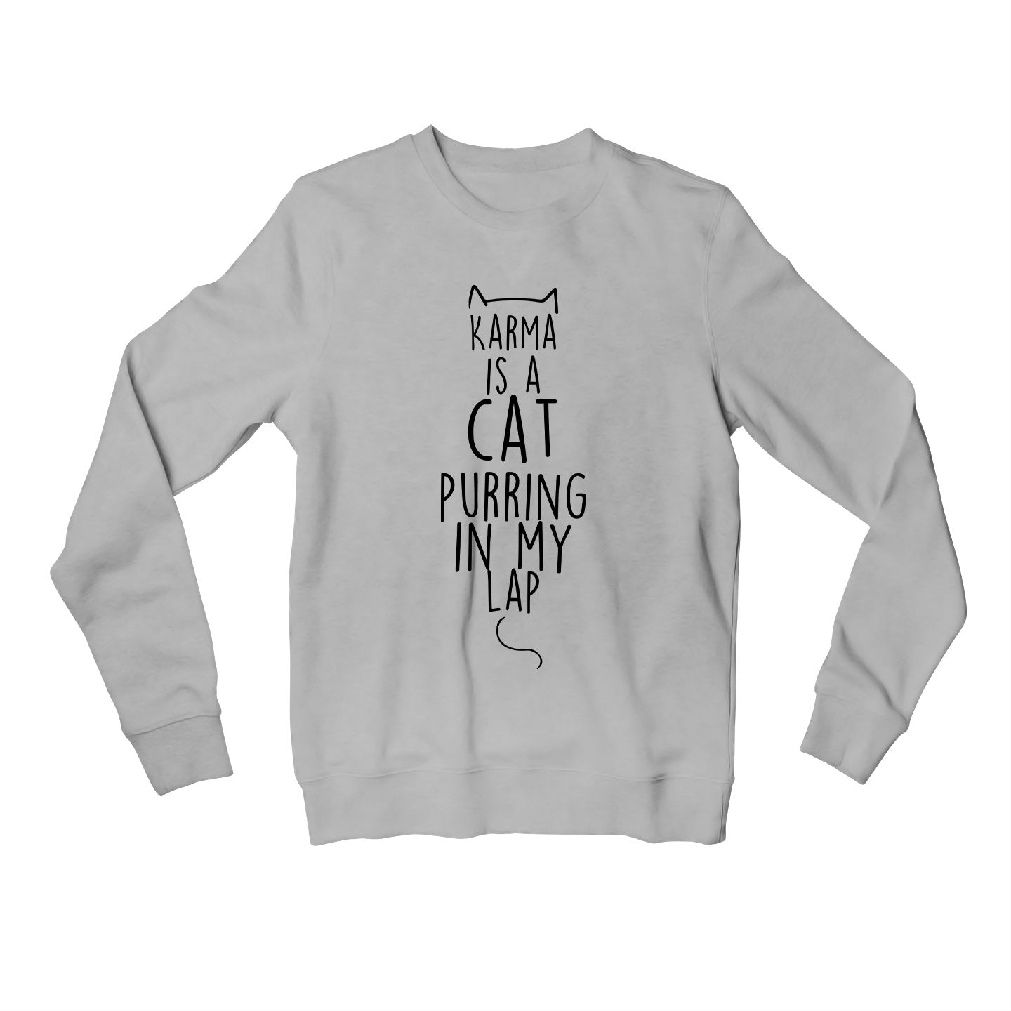 taylor swift karma sweatshirt upper winterwear music band buy online united states usa the banyan tee tbt men women girls boys unisex gray