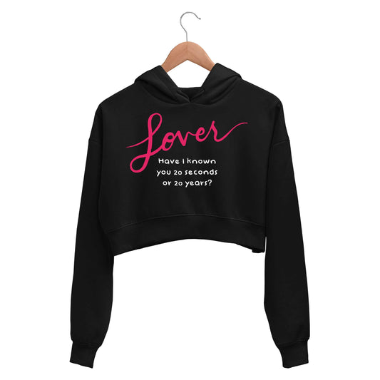 taylor swift lover crop hoodie hooded sweatshirt upper winterwear music band buy online india the banyan tee tbt men women girls boys unisex black
