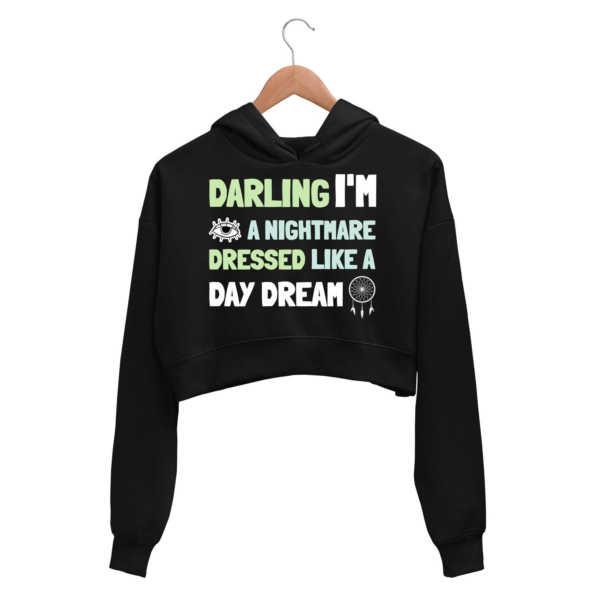 taylor swift blank space crop hoodie hooded sweatshirt upper winterwear music band buy online india the banyan tee tbt men women girls boys unisex black darling i'm a nightmare dressed like a daydream