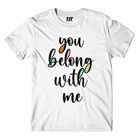 taylor swift you belong with me t-shirt music band buy online united states of america usa the banyan tee tbt men women girls boys unisex white