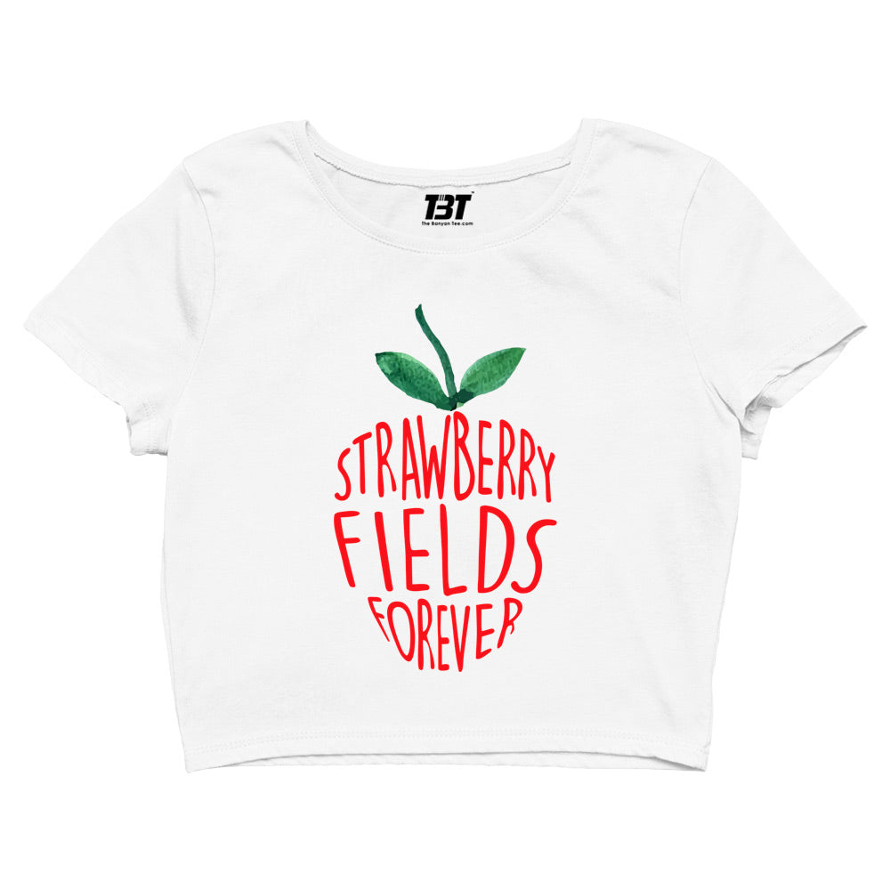 The Beatles Crop Top - Strawberry Fields Forever Crop Top The Banyan Tee TBCrop Top for men women boys designer stylish online cotton united states of america usa