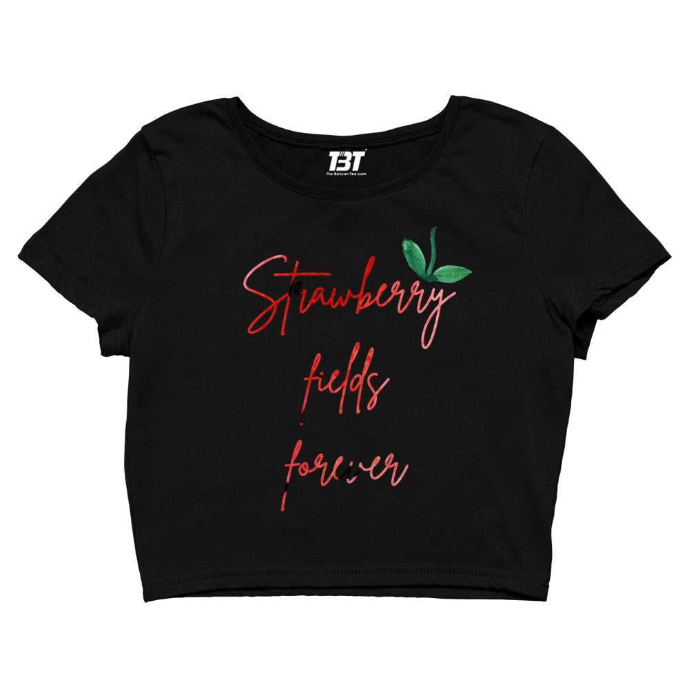 The Beatles Crop Top - Strawberry Fields Forever Crop Top The Banyan Tee TBCrop Top for men women boys designer stylish online cotton united states of america usa