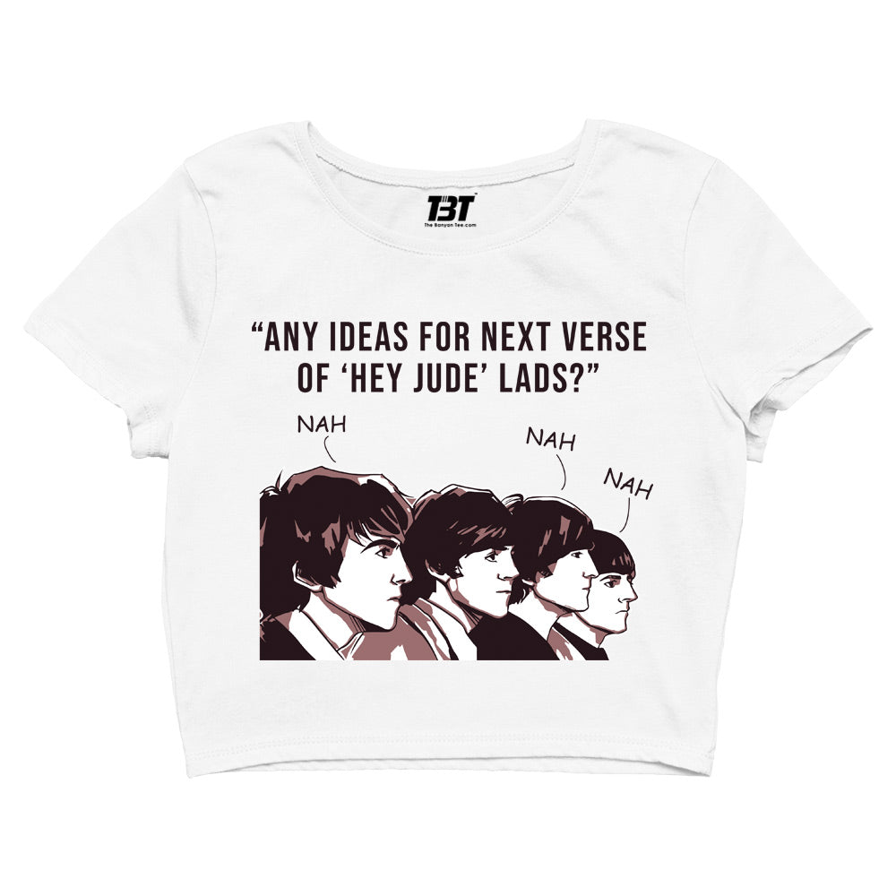 Hey Jude The Beatles Crop Top - Crop Top The Banyan Tee TBCrop Top for men women boys designer stylish online cotton united states of america usa