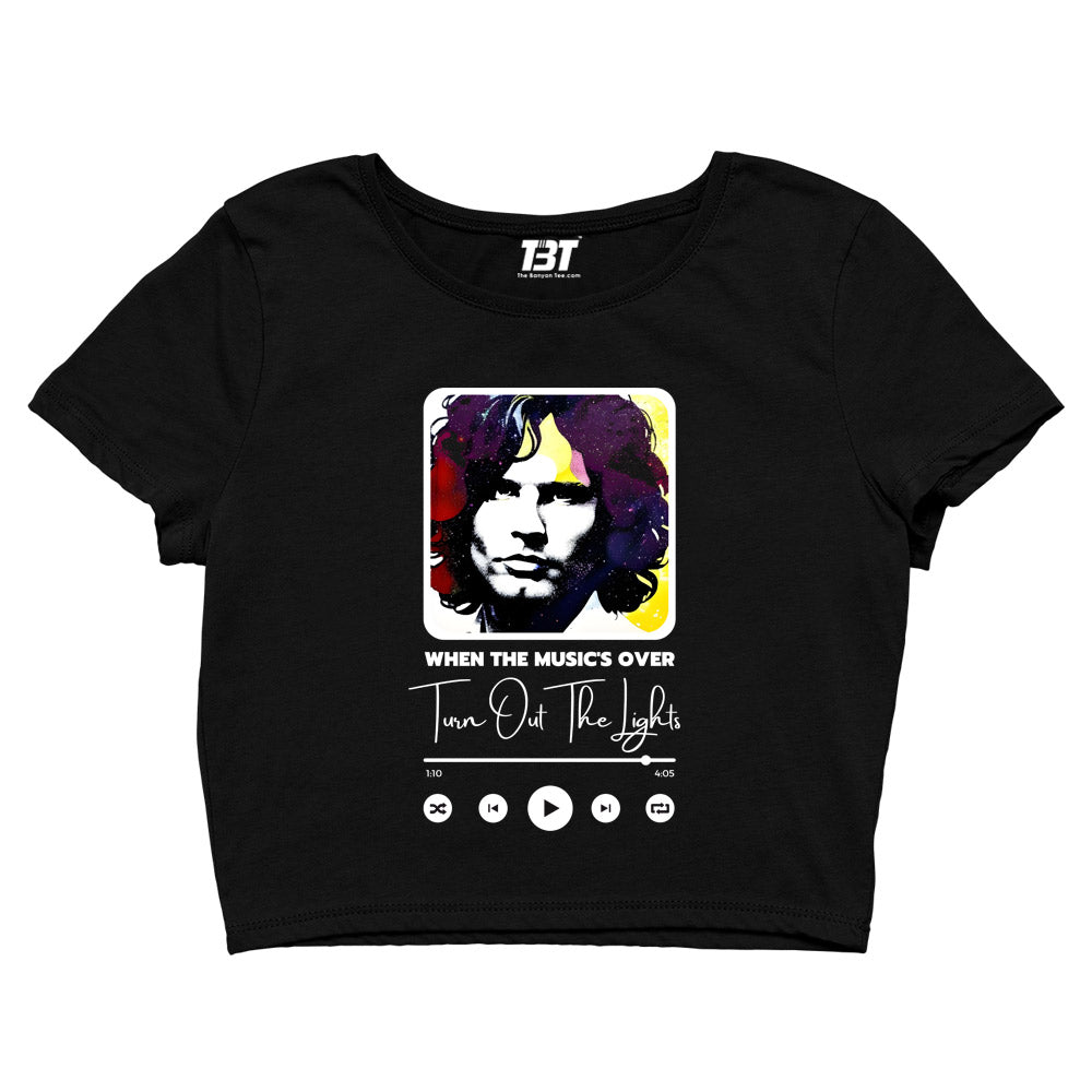 the doors when the music's over crop top music band buy online united states of america usa the banyan tee tbt men women girls boys unisex black